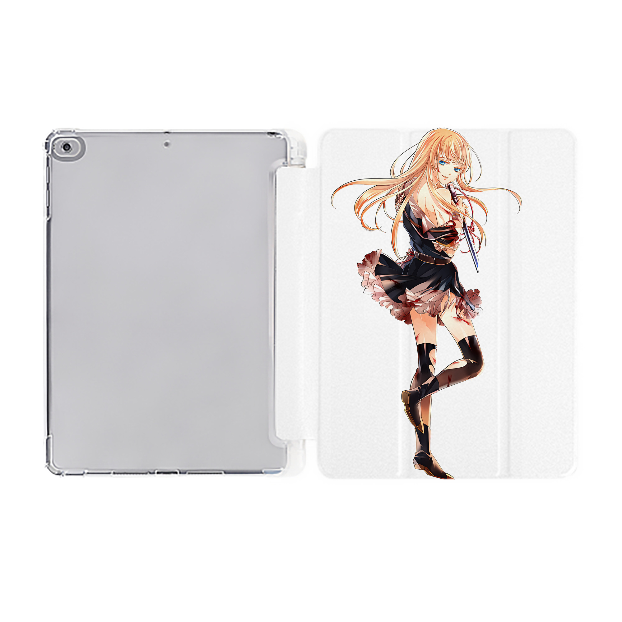 （画像用） 刀剣乱舞 Touken Ranbu IPad ケース ペン収納付き 三つ折りスタンド PUレザー×シリコン 対応機種9.5/10.5/10.9インチ